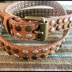 Studded Leather Belt - XS/S